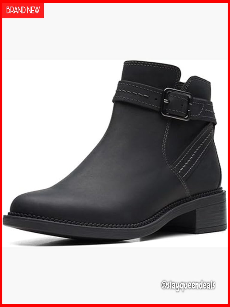 Black Suede Ankle Boots With Zip Closure And Adjustable Buckle